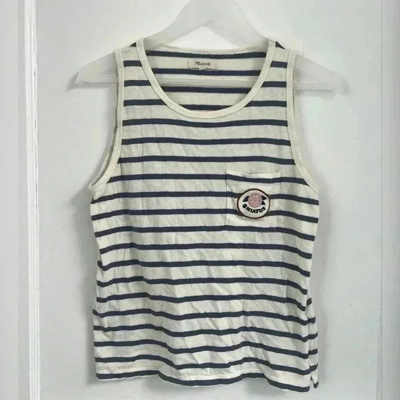 Madewell Fruitsticker Patch Stripe Tank Size S - Picture 1 of 6
